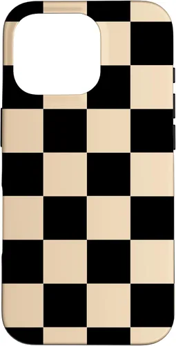 Vista 20 de Funda neutra clásica minimalista con patrón beige a cuadros para iPhone 17