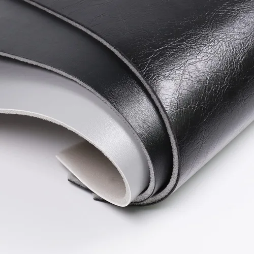 Vista 7 de Tela de vinilo con respaldo de espuma, 54 pulgadas de ancho x 36 pulgadas de largo, tela impermeable de cuero de vinilo marino con material de Negro