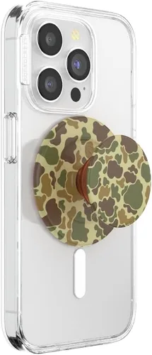 Vista 12 de Agarre para teléfono PopSockets con patas de apoyo extensibles, PopSockets para teléfono, PopGrip, Into The Woods - Camo Flow Sujeción segura