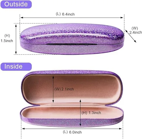 Vista 3 de ZONLY Caso de las gafas, (4 piezas) unisex duro caso de gafas caso protector para gafas de cristal