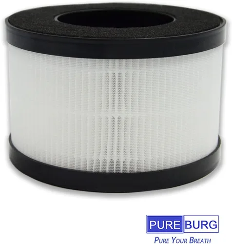 Vista 2 de PUREBURG Filtros de repuesto compatibles con purificador de aire HIMOX AP01 H01, paquete de 2 unidades H13 HEPA de 3 etapas de filtración de carbón
