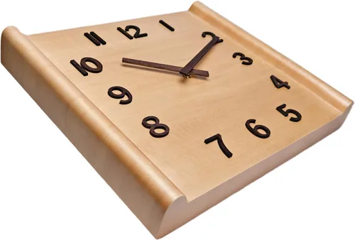 Vista 4 de Reloj de pared de 14 pulgadas; reloj de pared de madera; decoraciones para colgar en la pared; decoraciones; reloj decorativo grande; reloj