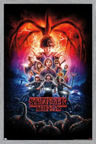 Vista 15 de Trends International Netflix Stranger Things: Season 2 - Póster de pared de una hoja, 22.4 pulgadas de largo x 14.7 pulgadas, versión enmarcada