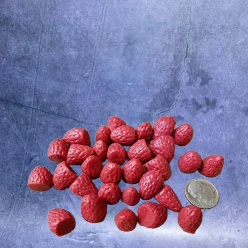 Vista 2 de Strawberry Mini-Mini incrusta pequeño molde de silicona de 17 cavidades 898 Food-Jabón-Vela-Resina-Flexible