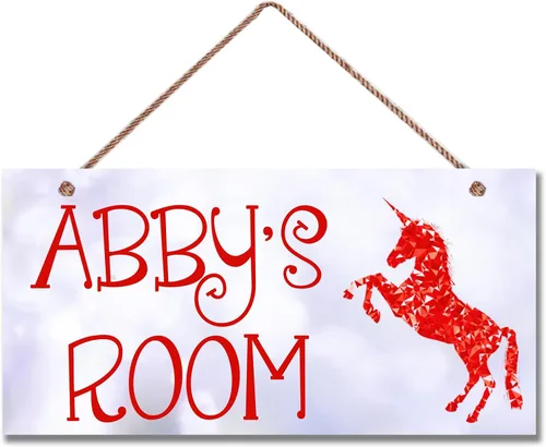 Vista 6 de Letrero personalizado, letrero mágico de unicornio, unicornio arcoíris para habitación de niños, decoración de pared con nombre personalizado