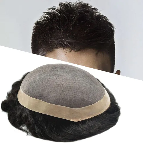 Vista 35 de Toupee - Sistema de cabello para hombre, monofilamento fino duradero, monofilamento europeo de repuesto para hombres, piezas de pelo