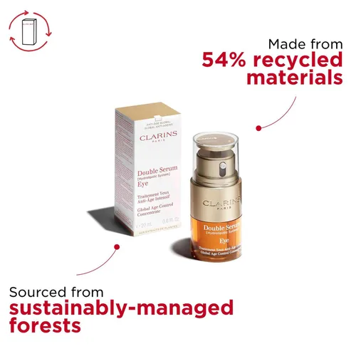 Vista 6 de Clarins DOUBLE SERUM EYE Tratamiento antienvejecimiento para ojos Suaviza visiblemente, reafirma, hidrata y revitaliza para ojos más jóvenes