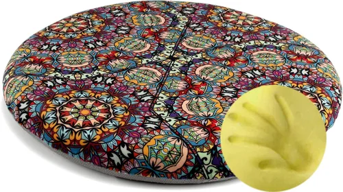 Vista 13 de Sigmat Cojín de asiento de espuma viscoelástica antideslizante suave cojín redondo para silla de 13 pulgadas, color negro