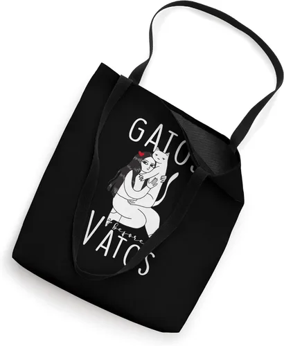 Vista 2 de Gatos before Vatos Funny Valentines Cats - Bolsa de mano española
