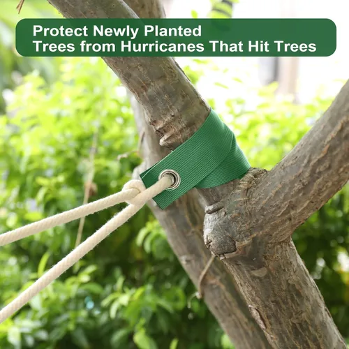 Vista 6 de Jevrench 12 PCS Correas para Árboles para Estacado, Correas de Soporte para Árboles para Atirantar Plantones Recién Plantados y Mantenerlos Rectos