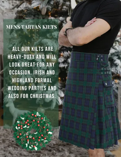 Vista 4 de Scottish - Kilt Traditional Highland Tartan Utility Kilt