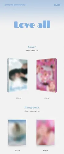 Vista 2 de JO YURI LOVE ALL 2º Mini álbum CD+Photobook+Póster plegado en paquete+Postal+Tarjeta de identificación+Adorno+Pegatina+Marco+Tarjeta