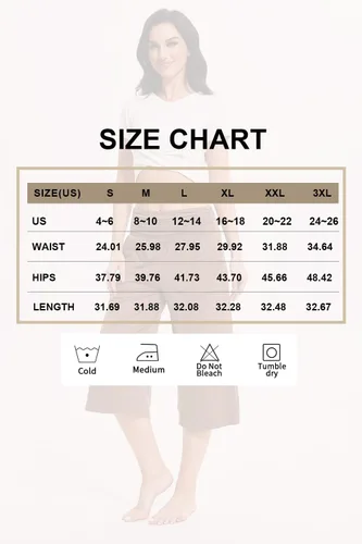 Vista 6 de JZC Women's Pajama Bottoms High Waisted Capri Pants Wide Leg Yoga Pants with Pockets Palazzo Pants for Women