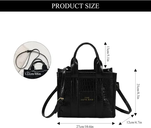 Vista 3 de JQAliMOVV The Tote Bag - Bolso de cuero para mujer, bolso de mano de diseñador con asa superior, bolsos cruzados para trabajo y viajes
