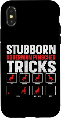 Vista 5 de Funda para propietario de Doberman Pinscher con trucos obstinados para iPhone 12 mini