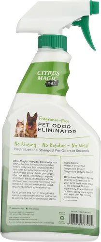 Vista 2 de Citrus Magic Eliminador de olores para mascotas, 22 onzas líquidas
