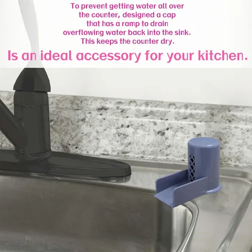 Vista 4 de TEYOUYI Funda para lavavajillas con rampa, repuesto para lavavajillas, accesorio para extensor de boquilla de desbordamiento de brecha de aire Gris