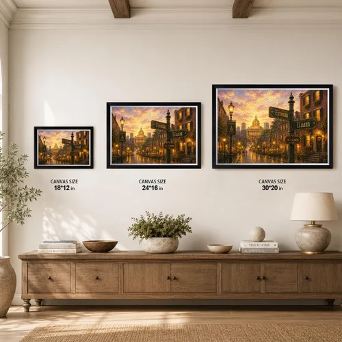 Vista 7 de IPIC - Personalized Framed Canvas with Custom Street Sign in Boston Personalized Street Signs with Names, Custom Canvas Print, Boston Sunset