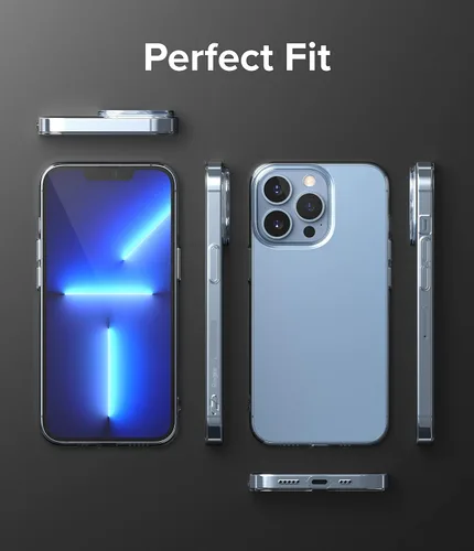 Vista 8 de Ringke Funda compatible con iPhone 13 Pro Max, delgada, transparente, no amarillea, con bisel elevado de policarbonato duro, revestimiento suave
