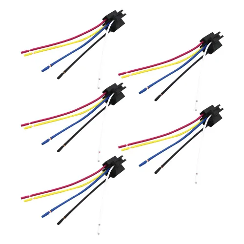 Vista 3 de Fielect Base de arnés de enchufe de relé de enclavamiento automotriz 10pcs 4-Pin