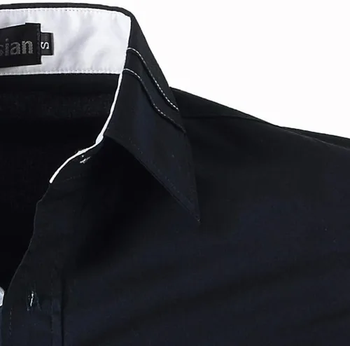 Vista 100 de jeansian - Camisas de manga larga de ajuste entallado para hombre (8397), con botones, informales y de vestir.