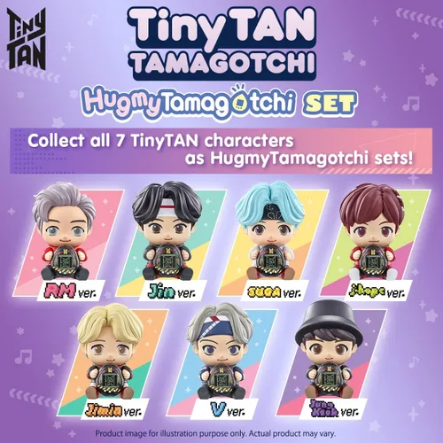 Vista 3 de Tamagotchi Nano x BTS TinyTAN Hugmy Tamagotchi J-Hope ver. Figura de vinilo (88872)