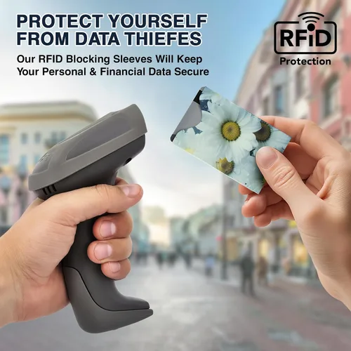 Vista 32 de Fundas de bloqueo RFID para pasaporte y tarjetas de crédito, Blanco, Blanco - 15 piezas