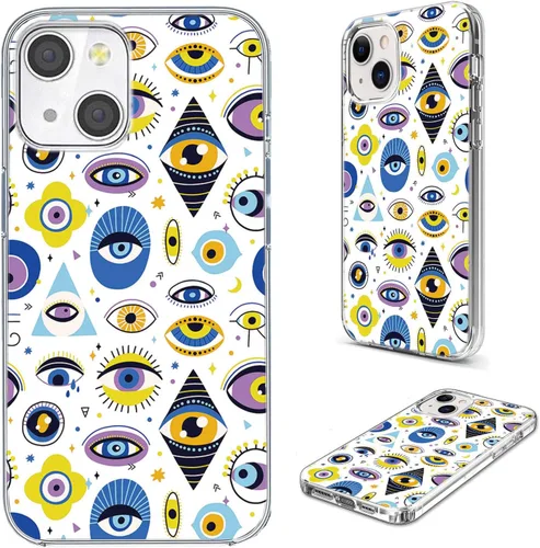 Vista 36 de Funda para iPhone 14/13, funda transparente de TPU suave de ajuste delgado con diseño de paraguas rojo de la torre Eiffel de París, a prueba de Una