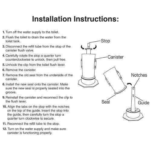 Vista 2 de PlumbCraft Flush repuesto de sellador para válvulas, se ajusta a válvulas Kohler clase cinco y clase seis
