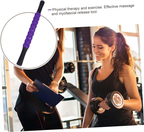 Vista 6 de TIDTALEO Práctico rodillo muscular para masaje de tejido profundo, rueda de relajación de plástico para hombres y mujeres, mango ergonómico