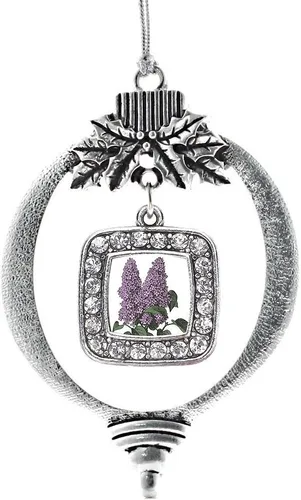 Vista 27 de Inspired Silver - Bon Voyage Cruise Ship Charm Ornamento – Adornos navideños cuadrados de plata con joyas de circonita cúbica