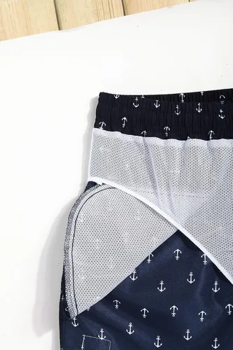 Vista 6 de Bañador de 7" para hombre con forro de malla de secado rápido trajes de baño impresión