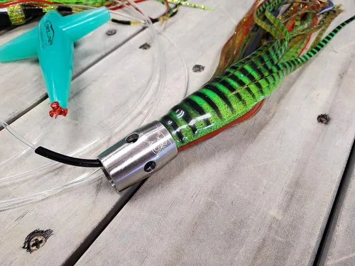 Vista 7 de Lobo Lures #221 Atún Magic Skipjack híbrido UV 12" acero inoxidable Jet Head Pesca Daisy Chain Bluefin Atún Señuelo