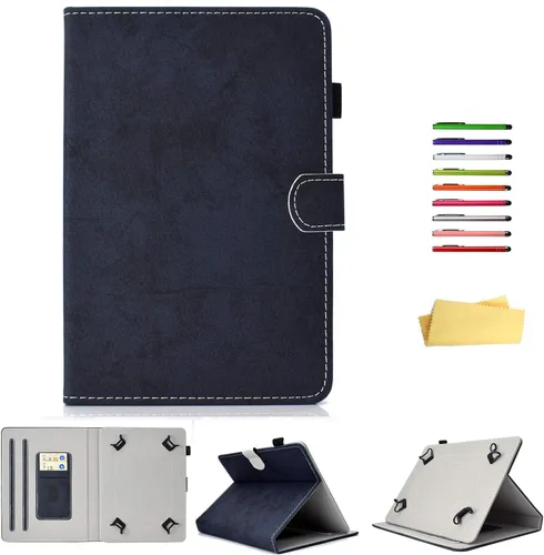 Vista 10 de Funda universal de piel sintética para tablet de 7 pulgadas, con bolsillo para tarjetero para Samsung Galaxy Tab A 7.0, Tab 3/E Lite 7, Tab 2/3/4