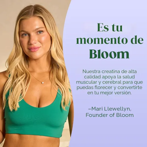 Vista 6 de Bloom Nutrition Monohidrato de creatina en polvo, 0.18 oz de creatina micronizada por porción, apoya la recuperación muscular, fuerza, resistencia