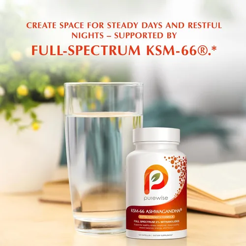 Vista 6 de KSM-66 Ashwagandha 600mg Fórmula extra fuerte – Suplemento de alivio del estrés para apoyo del sueño y apoyo del estado de ánimo – Withanolides