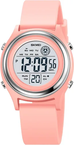 Vista 11 de Gosasa Reloj digital de moda para mujer, reloj multifuncional impermeable deportivo LED para mujer