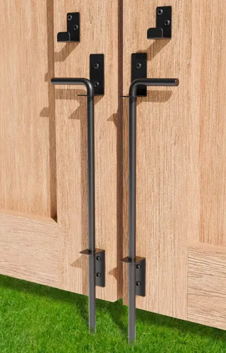 Vista 8 de Perno de caña de servicio pesado de 12 pulgadas, varilla de caída de puerta, herraje extra grueso, pestillo de suelo para cercas de madera, PVC