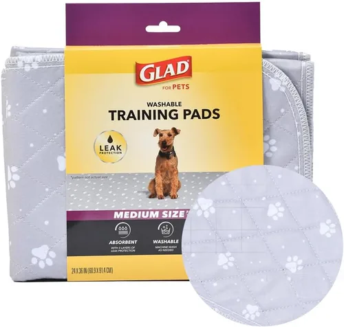 Vista 11 de Glad para Mascotas Almohadillas Reutilizables para Orina de Perro, Gris con Huellas de Patas - Almohadillas Lavables para Orinar para Perros