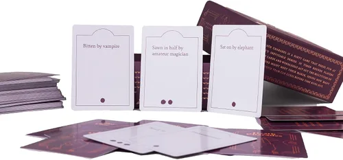 Vista 7 de Death Charades: Juego de cartas divertido y para fiestas, los equipos tienen rondas de 45 segundos para adivinar la mímica, rondas interminables