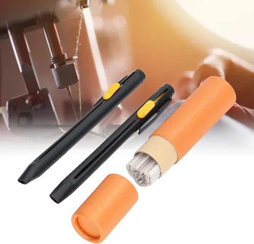 Vista 3 de 2 bolígrafos de tiza a medida con 20 bolígrafos de repuesto, rotulador de tiza de tela de costura, borrable, natural que se desvanece, accesorios