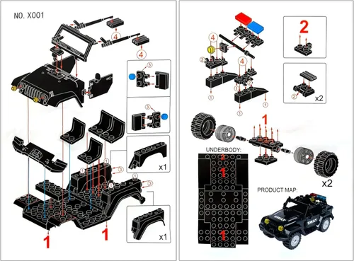 Vista 7 de Toysvill SWAT - Juego de bloques de construcción de policía militar SUV + minifiguras de soldados (12 piezas) con armas y accesorios de regalo