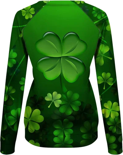 Vista 5 de Camiseta para el día de San Patricio para mujer, camiseta de manga larga, sudadera básica