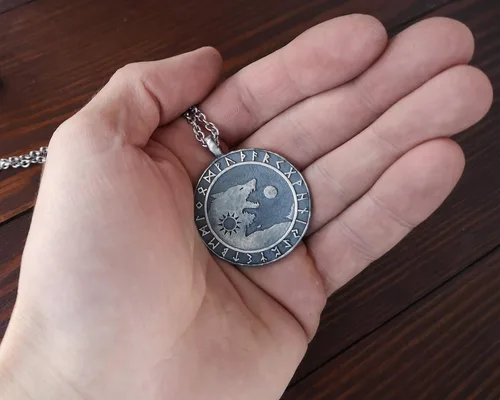 Vista 38 de Collar Yin Yang para hombre, joyería colgante de alta calidad de aspecto antiguo, regalos de Yin Yang, joyería vikinga para hombres