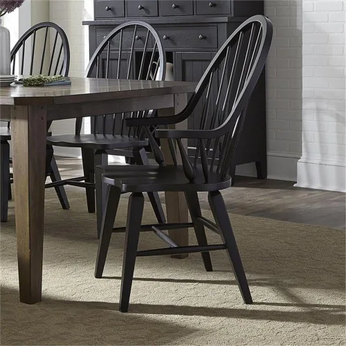 Vista 2 de Liberty Furniture Industries Windsor - Silla con brazos traseros, 25 pulgadas de ancho x 25 pulgadas de profundidad x 41 pulgadas de alto
