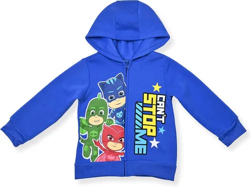 Vista 3 de PJ Masks Boys Catboy Gekko and Owlette 3 Piece Zip Up Hoodie T-Shirt and Jogger Pants Set for Toddler and Little Kids