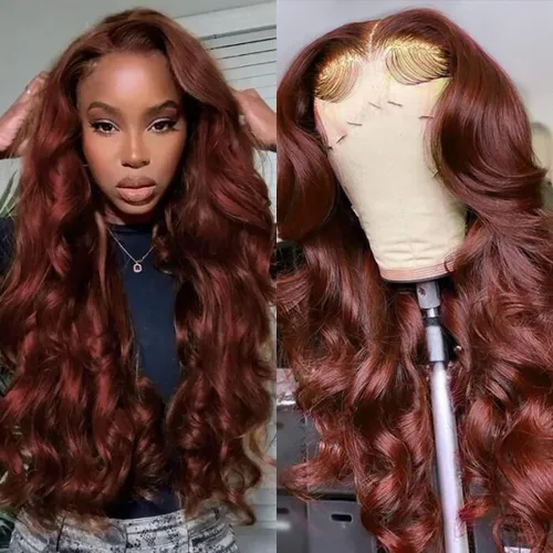 Vista 17 de Peluca Rubia Miel Cabello Humano Body Wave 13x6 Encaje Frontal Pelucas de Cabello Humano Para Mujeres Negras 22 Pulgadas
