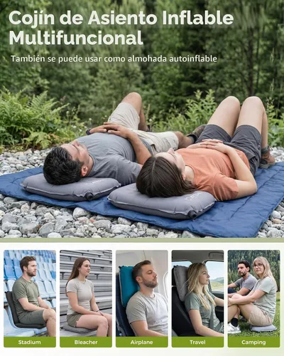 Vista 3 de ATEPA Cojín inflable para asiento 1 Pack - Gris