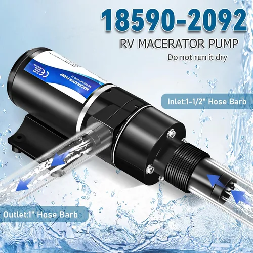 Vista 2 de Bomba maceradora de 12 V compatible con bomba de residuos Jabsco 18590-2092