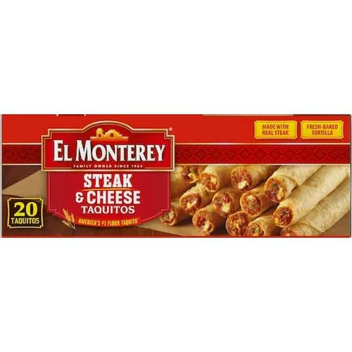 Vista 3 de El Monterey Taquito de harina de carne y queso, 1.31 libras, 5 por caja.